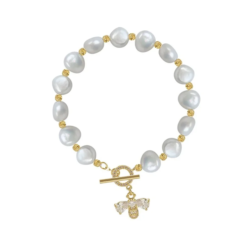 GOLICC Baroque Natural Freshwater Pearl Bracelet - Picture 9 of 10